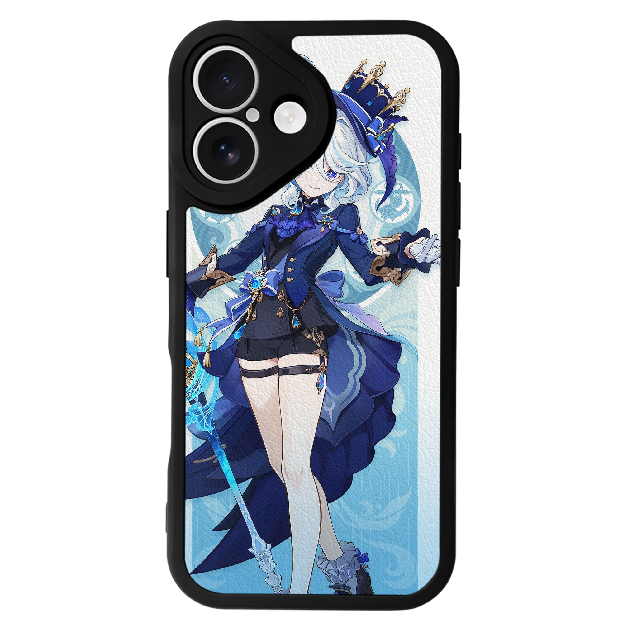 げんし神 genshin 【iPhone 16シリーズ対応】シリコンスマホケース（レザー調） 材質：シリコン